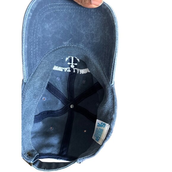 Great Lakes Unsalted Embroidered Adjustable Chambray Denim Cap By South Athletic - Picture 5 of 7